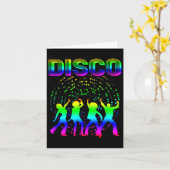 Disco 70s Disco Thed Shirt Retro Dancing Kaart (Gele Bloem)