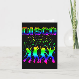 Disco 70s Disco Thed Shirt Retro Dancing Kaart