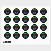Disco 70s Disco Thed Shirt Retro Dancing Ronde Sticker (Vel)
