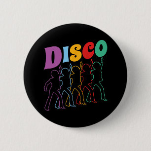 Disco 70s Disco thema  retro dansen 1970' Ronde Button 5,7 Cm