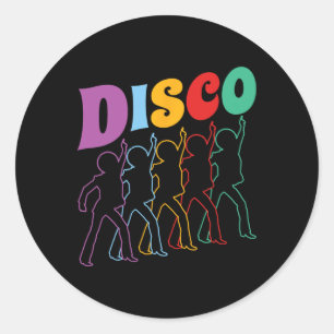 Disco 70s Disco thema retro dansen 1970' Ronde Sticker