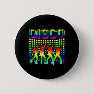 Disco 70s Disco thema  Retro dansen 1 Ronde Button 5,7 Cm