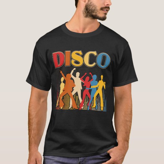 Disco 70s Disco Thema T-shirt Vintage Retro (Voorkant)
