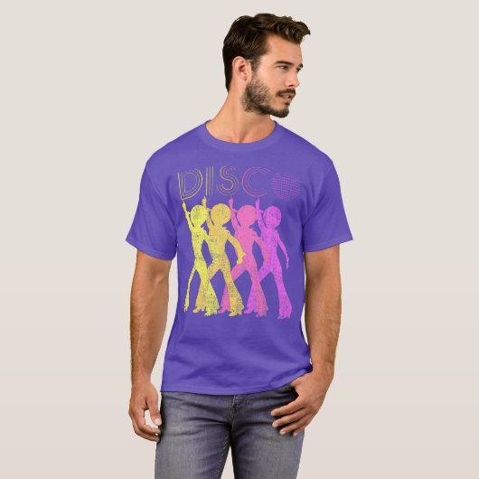 Disco 70s Geëigende Retropartij T-shirt (Voorkant volledig)