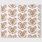 Disco 70s Retro Groovy en heldere kerst Cadeaupapier (Vlak)