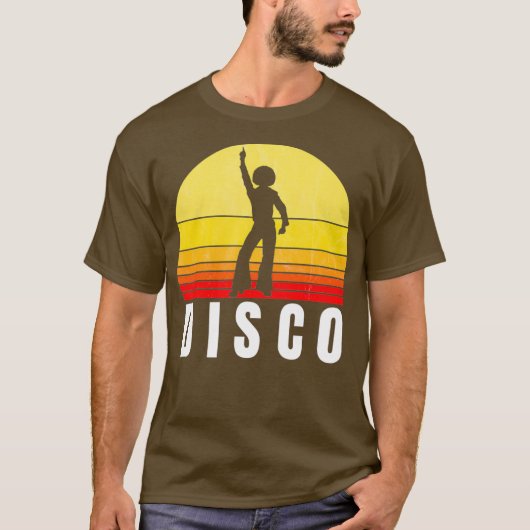 Disco 70s  Retro Sunset T-shirt (Voorkant)