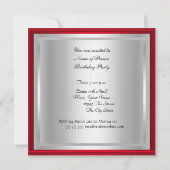 Disco 70ste verjaardagsfeest Rood retro 2 Kaart (Achterkant)