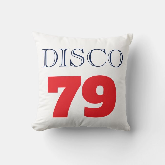 Disco 79 Pop Art Muziek Entertainment Retro Kussen (Voorkant)