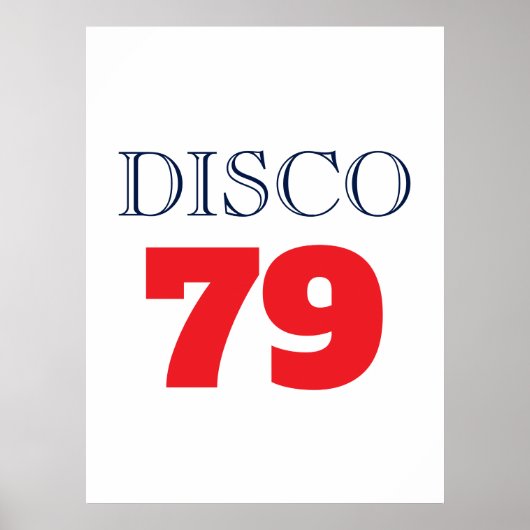 Disco 79 Pop Art Muziek Entertainment Retro Poster (Voorkant)