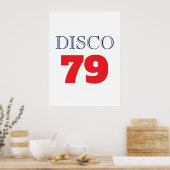 Disco 79 Pop Art Muziek Entertainment Retro Poster (Keuken)