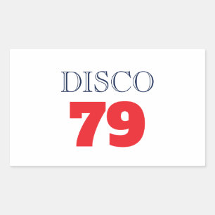 Disco 79 Pop Art Muziek Entertainment Retro Rechthoekige Sticker