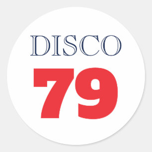 Disco 79 Pop Art Muziek Entertainment Retro Ronde Sticker