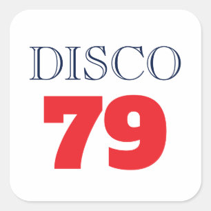 Disco 79 Pop Art Muziek Entertainment Retro Vierkante Sticker