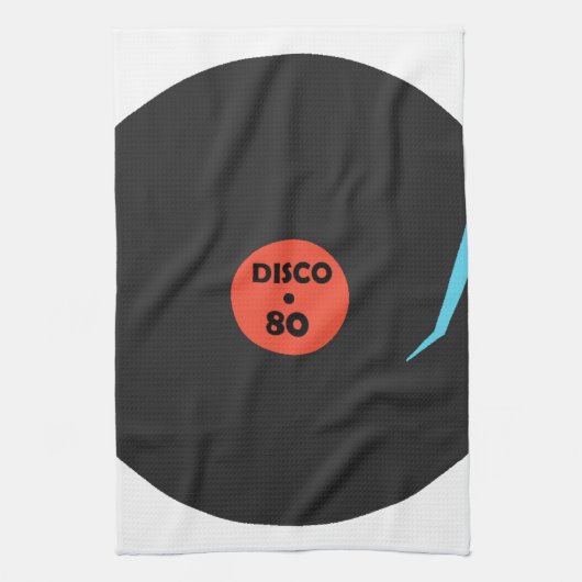 Disco 80 - Retro Party - White Theedoek (Verticaal)