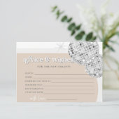 Disco advies en wensen Baby shower Game Kaart (Staand voorkant)