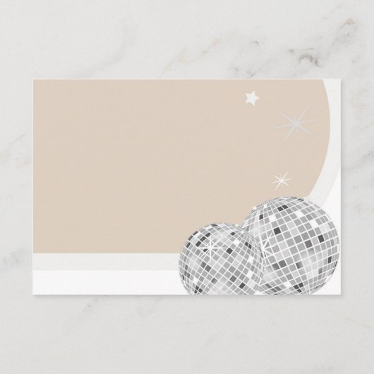 Disco advies en wensen Baby shower Game Kaart (Achterkant)