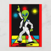 Disco Alien Briefkaart (Voorkant)