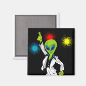 Disco Alien Magneet (Voorkant / Achterkant)