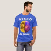 Disco All Night Mirror bal Retro voor T-shirt (Voorkant volledig)
