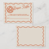 Disco Baby Groovy Baby shower Luier Raffle Informatiekaartje (Voorkant / Achterkant)