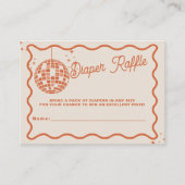 Disco Baby Groovy Baby shower Luier Raffle Informatiekaartje (Voorkant)