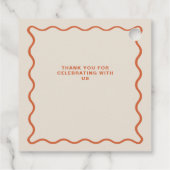 Disco Baby Retro Groovy Disco Baby shower Bedankjes Labels (Achterkant)