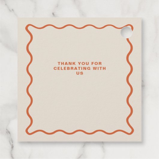 Disco Baby Retro Groovy Disco Baby shower Bedankjes Labels (Achterkant)