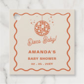 Disco Baby Retro Groovy Disco Baby shower Bedankjes Labels (Voorkant)