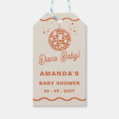 Disco Baby Retro Groovy Disco Baby shower Cadeaulabel (Voorkant)