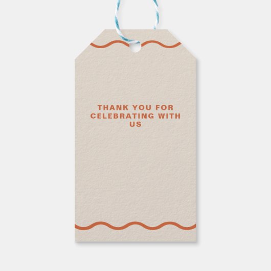 Disco Baby Retro Groovy Disco Baby shower Cadeaulabel (Achterkant)