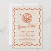 Disco Baby Retro Groovy Disco Baby shower Kaart (Voorkant)