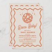 Disco Baby Retro Groovy Disco Baby shower Kaart (Voorkant / Achterkant)