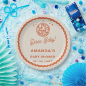 Disco Baby Retro Groovy Disco Baby shower Papieren Bordje (Feest)