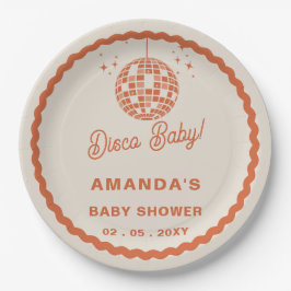 Disco Baby Retro Groovy Disco Baby shower Papieren Bordje