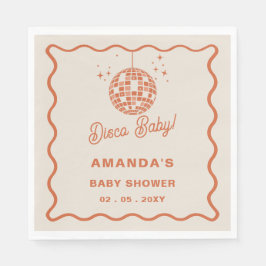 Disco Baby Retro Groovy Disco Baby shower Servet