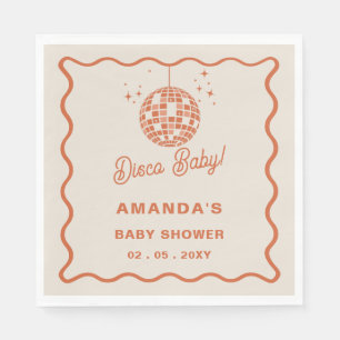 Disco Baby Retro Groovy Disco Baby shower Servet