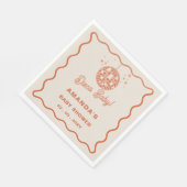 Disco Baby Retro Groovy Disco Baby shower Servet (Hoek)