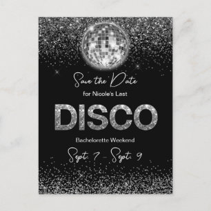 Disco Bachelorette-feestweekend Save The Date Briefkaart