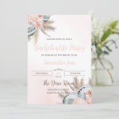 Disco Bachelorette Invitation Boho Disco Theme Kaart (Staand voorkant)