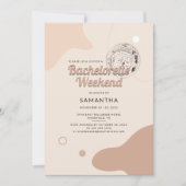 Disco Bachelorette Party Retro Weekend Itinerary Kaart (Voorkant)