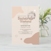 Disco Bachelorette Party Retro Weekend Itinerary Kaart (Staand voorkant)