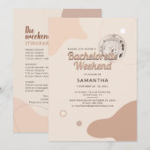 Disco Bachelorette Party Retro Weekend Itinerary Kaart (Voorkant / Achterkant)