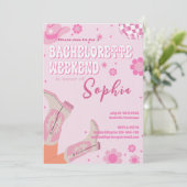 Disco Bachelorette Weekend Uitnodiging (Staand voorkant)