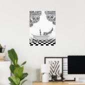 Disco badkuip badkamer muur kunst print poster (Thuiskantoor)