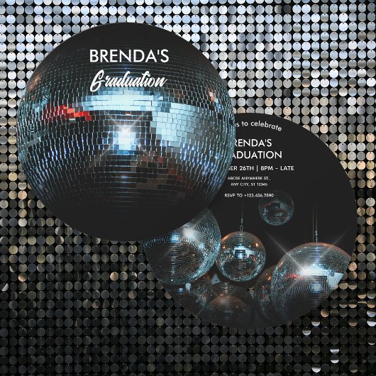 Disco bal afstuderen kaart