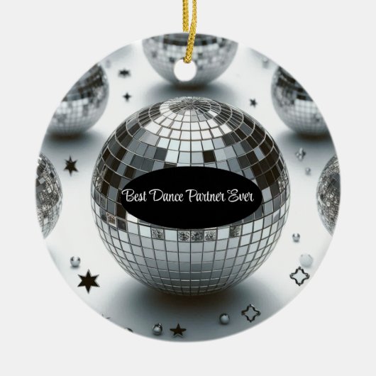 Disco Bal Beste Danspartner  Keramisch Ornament (Voorkant)