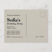 disco bal Briefkaart uitnodiging (Achterkant)