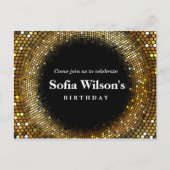 disco bal Briefkaart uitnodiging (Voorkant)