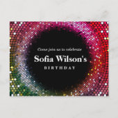 disco bal Briefkaart uitnodiging (Voorkant)