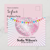 disco bal Briefkaart uitnodiging (Voorkant / Achterkant)